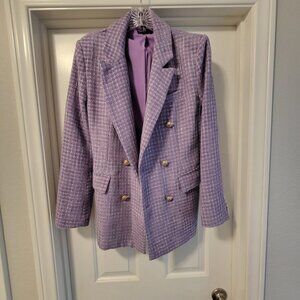 AQUA LAVENDER TWEED BLAZER
